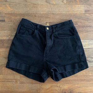 American Apparel Black High Waisted Shorts